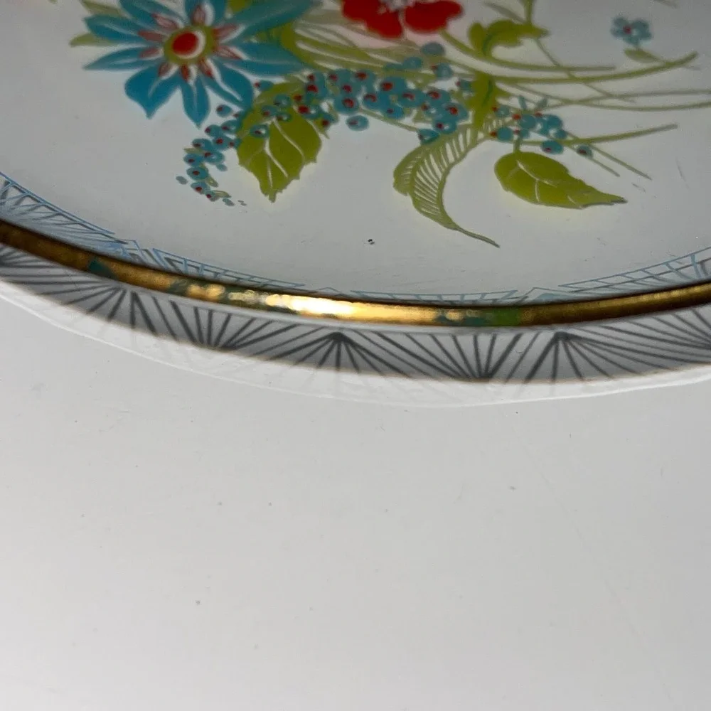 Mid Century Wildflowers Serving Tray, Bowls, & Plates‎ Set of 5